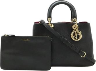 Dior Pre-owned Diorever Leren 2way Tas - Dames - Vintage Handtas - Zwart - ONE Size - Leer - Vintage