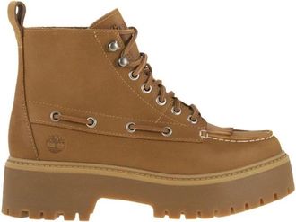 Timberland Stone Street Mid Lace-Up Platform Boot - Dames - Veterlaarzen - Geel - 39 1/2 EU - Leer - Schoenen