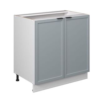 Vicco Armario Bajo Para Fregadero Fame-line, Azul Claro-gris, 80 Cm Con Estante, Sin Encimera Vicco