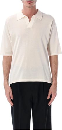 Roberto Collina Over Polo - Heren - Polos - Beige - M - Katoen - Tops