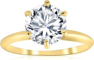 Pompeii3 Certified 2-6Ct Diamond Solitaire Engagement Ring 14k Gold or Platinum Lab Grown