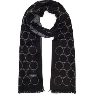 Ted Baker Circle Silk Reversible Scarf in Black at Nordstrom Rack