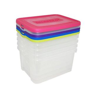Curver Curver - Juego De 5 Cajas De Almacenamiento De Polipropileno L.44,8 X P.34,5 X H.22,5 Cm, 25 L