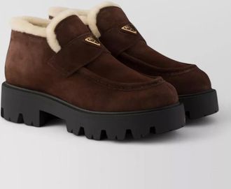 Prada suede loafers