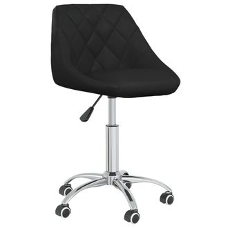 vidaXL Vidaxl - Silla De Comedor Giratoria Cuero Sint&eacute;tico Negro