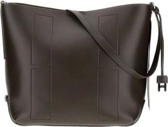 Hogan Tassen, Dames, Bruin, ONE Size, Leer, Hocket Hobo Tas