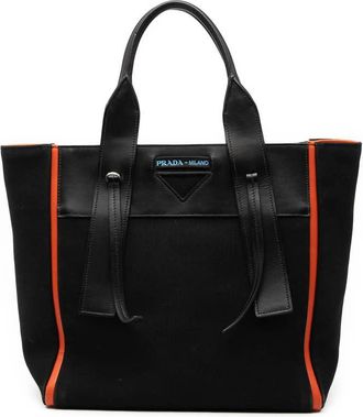 Prada Pre-owned Prada Medium Canvas Ouverture Satchel QIYD93L9K3AEF1ON