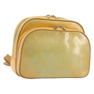 Louis Vuitton Pre-owned Backpacks, female, Beige, Size: ONE SIZE Pre-owned Vintage Patent Leather Backpack