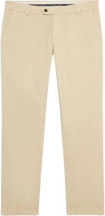 Brooks Brothers Natuurlijke zandkleurige stretch katoenen chinos - Heren - Chinos - Beige - W34 - Katoen - Broeken
