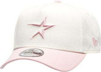 New Era Womens Houston Astros Astros 9FORTY A-Frame Cap - Adult Pink Rouge/Chrome