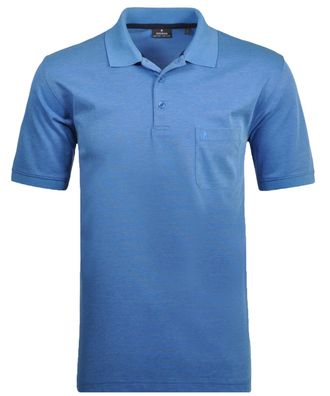 Ragman Short Sleeved Polo Shirt Blue Size XXL