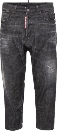 Dsquared2 Black Low Rise Cropped Jeans