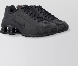 Nike r4 shox sneakers with perforated detailing and rubber outsole