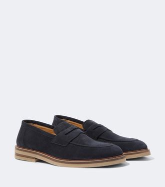 Brunello Cucinelli Suede penny loafers