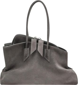 The Attico La Passeggiata Medium - Dames - Schoudertassen - Grijs - ONE Size - Leer - Tassen