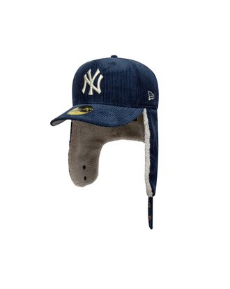 New Era Mens Fitted Cap 59fifty Dogear Navy Crown Hat