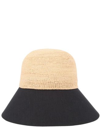 Helen Kaminski Beige Blaise Color Block Bucket Hat