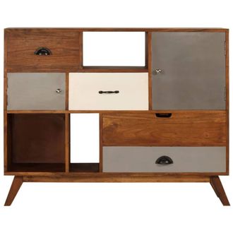 Berkfield Home Sideboard 115x35x86 cm Solid Acacia Wood | Size: 115 x 35 x 86 cm