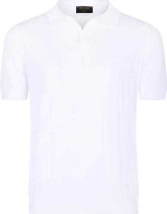 Gran Sasso ribbed polo shirt - White