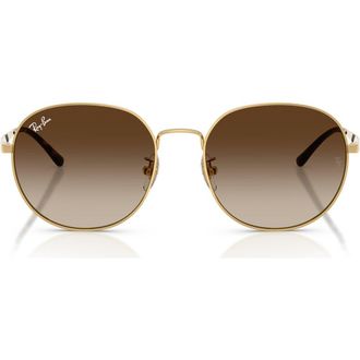 Ray-Ban 57mm Phantos Round Sunglasses in Arista /Brown Gradient at Nordstrom