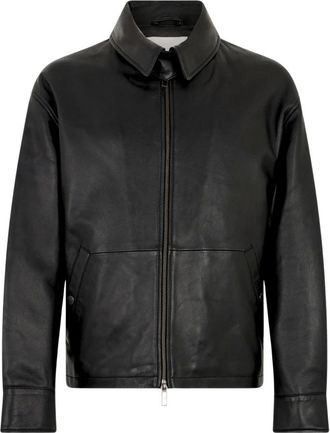 Paolo Pecora Chaqueta de Cuero Nappa de Corte Holgado - Jackets - Hombre - Negro - 2XL