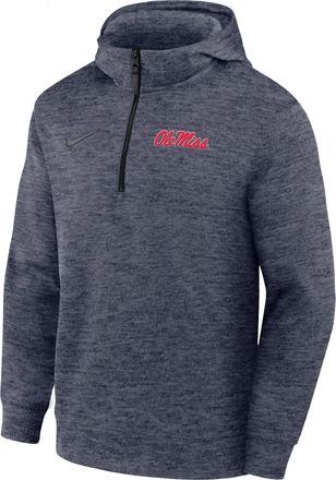 Nike Ole Miss Rebels Nike Mens NCAA Basketball Coaches Pullover Hoodie in Blue | IM2663-419