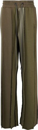 Mostly Heard Rarely Seen panelled cotton track pants - men - Cotton - M - Green