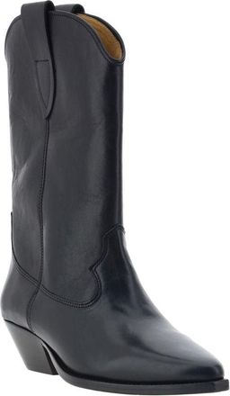Isabel Marant Womens Black Calf Leather Bos Taurus Ankle Boots