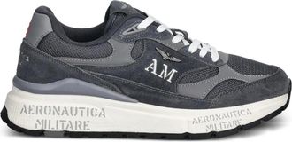 Aeronautica logo-lettering sneakers - Grijs
