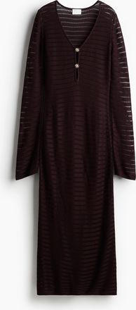 H&M Kleid im Häkellook - Red