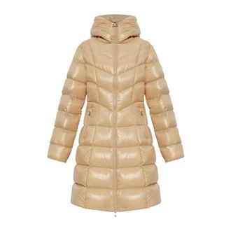 Moncler Dames, Mantels, Beige, Maat: XS Leer