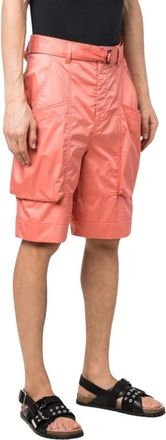 Isabel Marant Casual Shorts, male, Red, W40, Belted Cargo Shorts