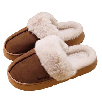 Generic house slippers for women Slippers Women Men With Memory Foam Fluffy Winter Ladies Cosy Warm Anti-Slip Plush Fleece Lined House Shoes Indoor Outdoor