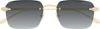 Montblanc Sunglasses Mb0456 S 001 Gold/Grey Men