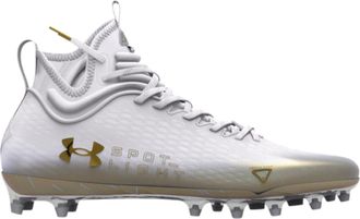 Under Armour Spotlight Lux MC 2.0 Mens White Gold Football Cleats HTAT1596