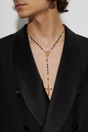 Dolce & Gabbana Religious Motif Necklace, Mens, Gold