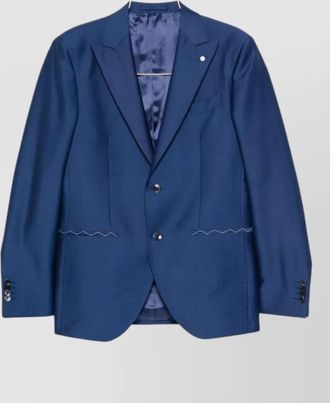 Luigi Bianchi tailored suit notch lapel chest pocket