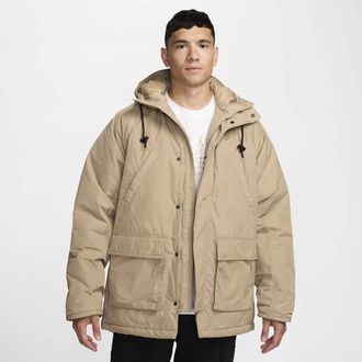 Nike Mens Club TF Parka - Khaki/Black/Khaki Size 3XL