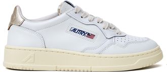 Autry White Gold Medalist Low Leather Sneakers