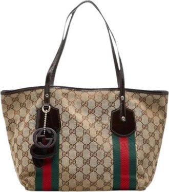 Gucci Pre-owned Tote Bags, female, Beige, Size: ONE SIZE Pre-owned Vintage Tote Bag