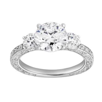 LuvMyJewelry Ismere 14K Gold 2.65 Ct Round Lab Grown Diamond Engagement Ring in 14K White Gold at Nordstrom, Size 7