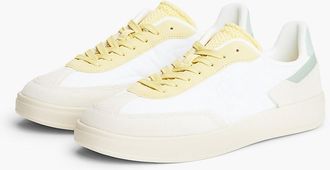 Tommy Hilfiger Womens Monogram Mixed-Media Skater Sneaker - Muslin - US 6.5 / EU 37