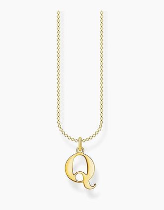 Thomas Sabo Womens Chain Necklace with Lettering Charm - Gold - Size: ONE size