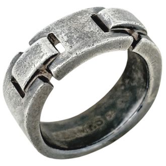 Herm&egrave;s Silver Silver 925 Band Ring (Pre-Owned)