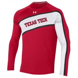 Under Armour Mens Texas Tech Long Sleeve Shooter Shirt In Red