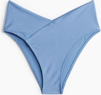 H&M Cheeky Bikinihose High Waist - Blue