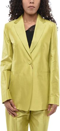 Max Mara Green Notched Lapel Blazer