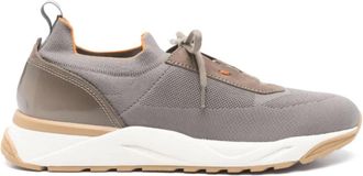 Santoni Chunky Sole Slate Grey Sneakers - Heren - Sneakers - Grijs - 41 EU - Leer - Schoenen