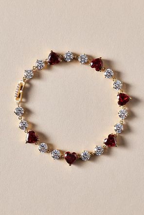 Nadri Le Bisou Heart Bracelet