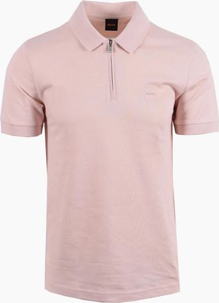 HUGO BOSS Mens Boss Orange PASSERZIP POLO OPEN PINK - Size: 46